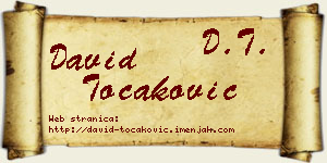 David Točaković vizit kartica
